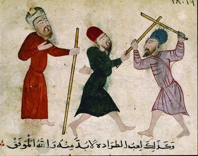 Uomini in duello, dal Vecchio Cairo (Fostat), 910-1171 da Islamic School