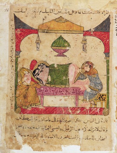 Ms Arabe 3467 Esame medico, dal Libro di Kalila e Dimna da Islamic School