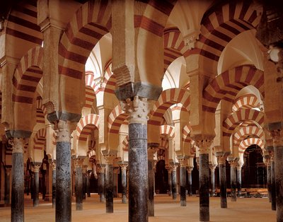 Gli archi e i portici della Moschea-Cattedrale di Cordova, 784-786 da Islamic School