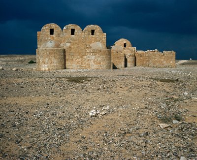 Veduta di Qasr Amra, castelli del deserto (711-715) da Islamic School