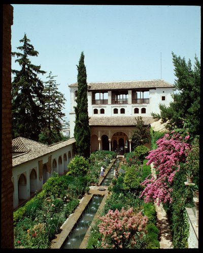 Veduta del Palacio de Generalife e giardini estivi da Islamic School