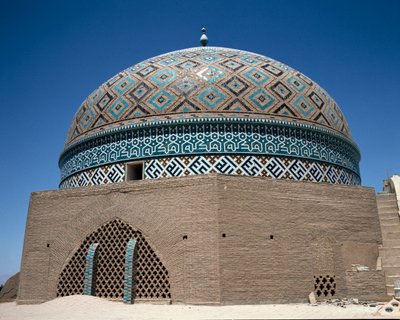 Vista della cupola della Moschea Jameh di Yazd da Islamic School