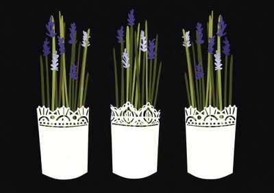 Vasi di lavanda, 2014 (carta) da Isobel Barber
