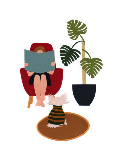 Angolo tranquillo, 2015 (carta tagliata) da Isobel Barber