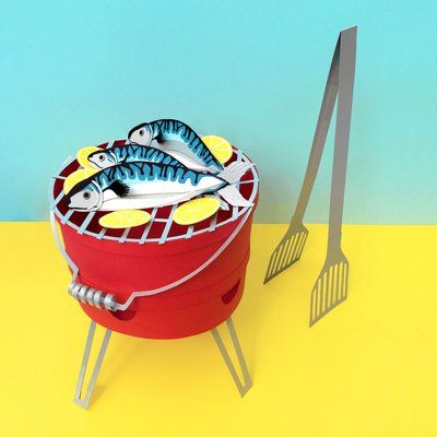 Tè in riva al mare, 2016 (carta) da Isobel Barber