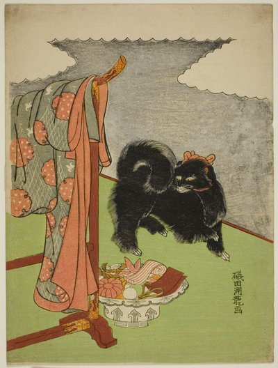 Cane nero da Isoda Koryusai