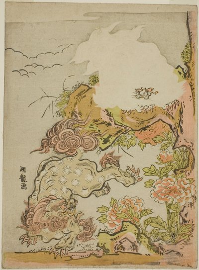 Leoni Cinesi e Peonie da Isoda Koryusai