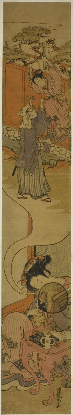 Cortigiana che sogna di fuggire da Isoda Koryusai