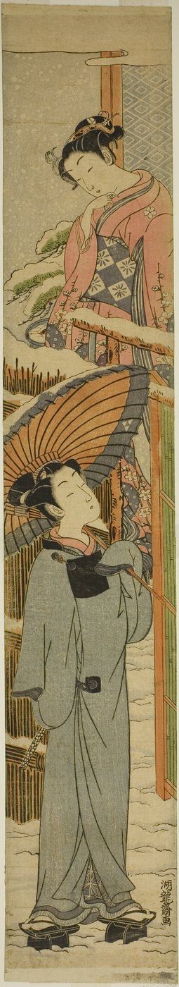 Guardando attraverso il cancello da Isoda Koryusai
