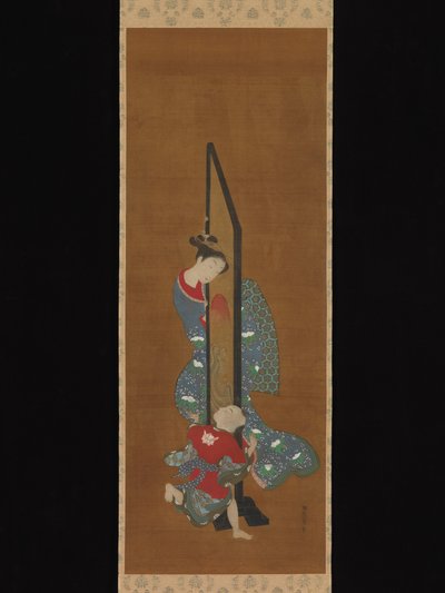 Mutter und Kind beim Spielen da Isoda Koryusai