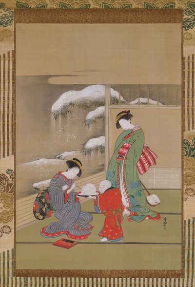 Dipingi gli occhi su un coniglio di neve da Isoda Koryusai