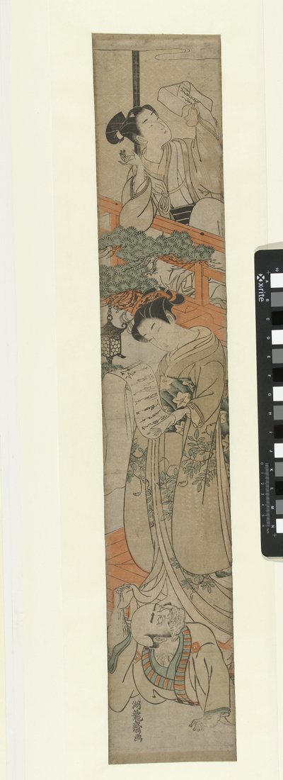 Parodia del settimo atto del dramma Chushingura da Isoda Koryusai