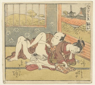 Donna che dorme (serie Twaalf gezichten op het verfijnde Edo) da Isoda Koryusai