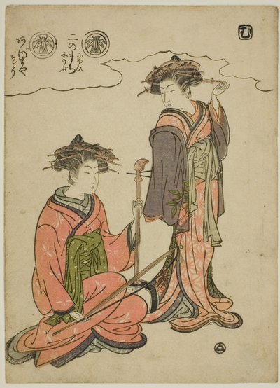 Due cortigiane da Isoda Koryusai