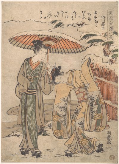 Neve serale a Uchikawa da Isoda Koryusai