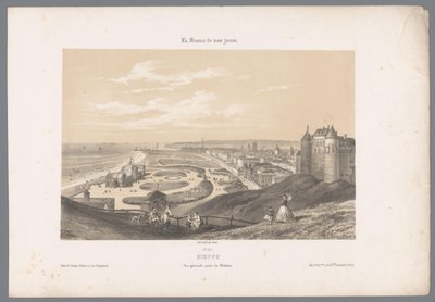 Vista di Dieppe dal castello (serie: Hedendaags Frankrijk) da Isodore Laurent Deroy