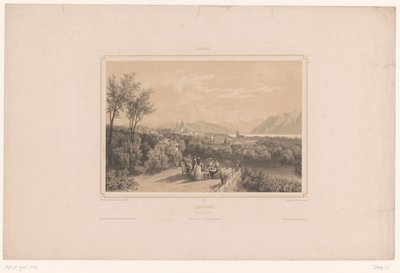 Veduta di Losanna da Isodore Laurent Deroy