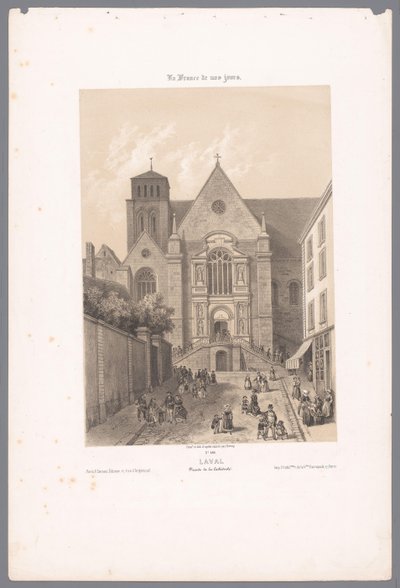 Vista della cattedrale di Sainte-Trinité a Laval (serie: Hedendaags Frankrijk) da Isodore Laurent Deroy