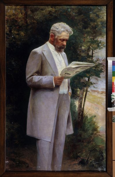 Ritratto dello scrittore Nikolai Garin-Mikhailovsky (1852-1906) da Israel Abramovich Pass