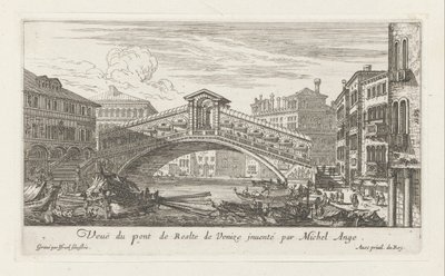 Vista del ponte di Rialto e del Canal Grande, Venezia da Israël Silvestre