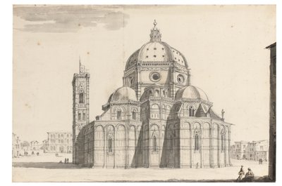 Il Duomo e il Campanile, Firenze da Israel the Younger Silvestre