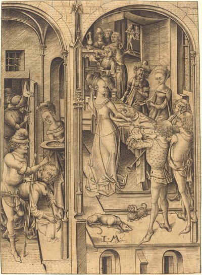 Decapitazione di San Giovanni Battista da Israhel van Meckenem