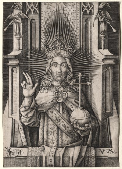 Cristo Redentore (Salvator Mundi) da Israhel van Meckenem