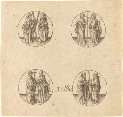 Otto apostoli in quattro tondi da Israhel van Meckenem