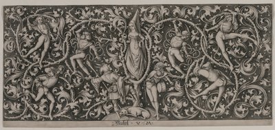 Ornamento con danza degli amanti da Israhel van Meckenem