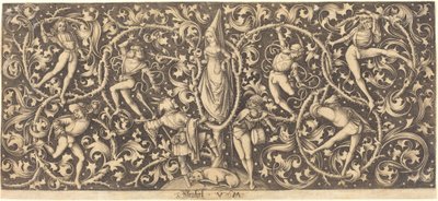 Ornamento con ballerini Morris da Israhel van Meckenem