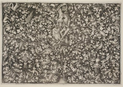 Ornamento con amanti da Israhel van Meckenem