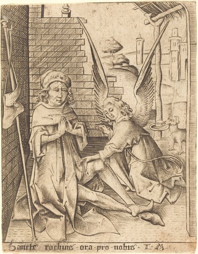 San Rocco, c. 1490-1500 da Israhel van Meckenem