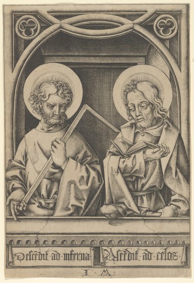 Santi Tommaso e Giacomo il Minore, dagli Apostoli da Israhel van Meckenem