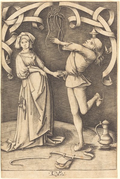 Il giocoliere e la donna, ca. 1495-1503 da Israhel van Meckenem