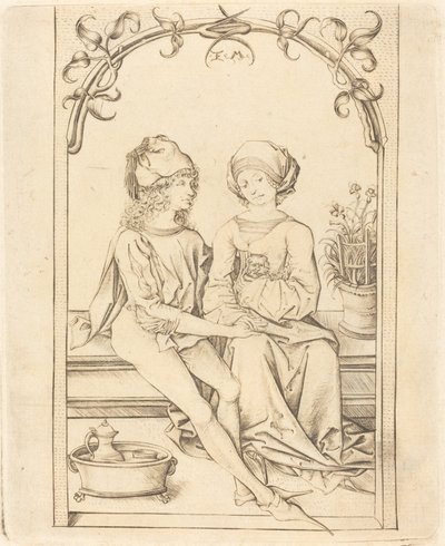 Gli amanti, c. 1490 da Israhel van Meckenem
