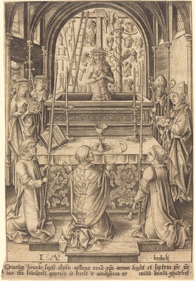 La Messa di San Gregorio da Israhel van Meckenem