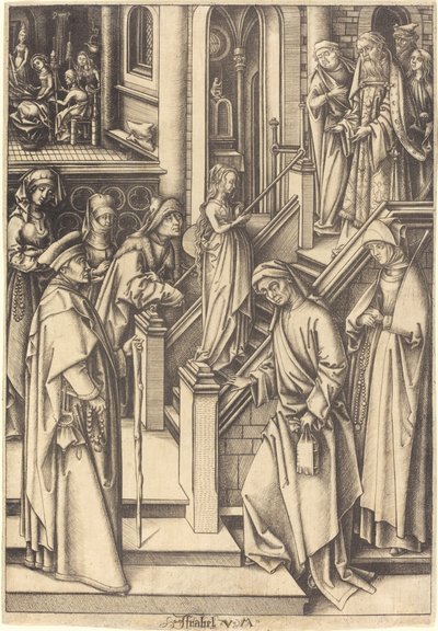 La presentazione della Vergine, c. 1490-1500 da Israhel van Meckenem