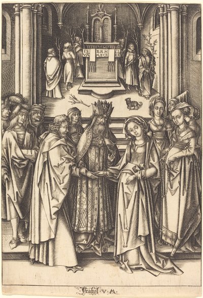 Il Matrimonio della Vergine da Israhel van Meckenem after Hans Holbein the Elder