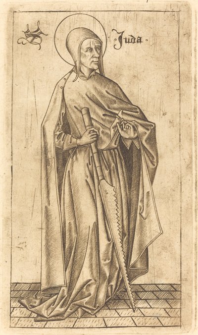 San Simone Zelota (?) o San Giuda Taddeo (?) da Israhel van Meckenem after Master E.S.