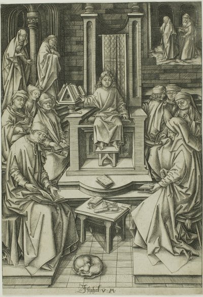 Cristo tra i medici da Israhel van Meckenem the younger