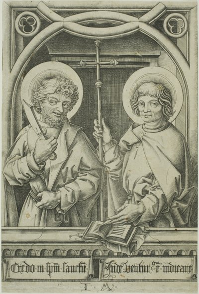 San Bartolomeo e san Filippo da I dodici apostoli da Israhel van Meckenem the younger
