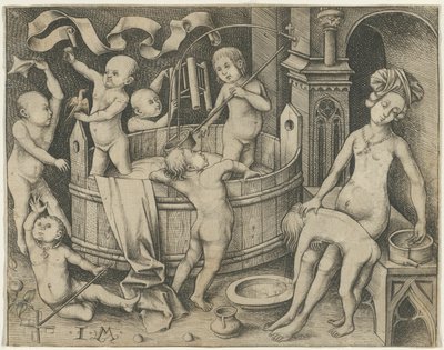Il bagno dei bambini da Israhel van Meckenem the younger