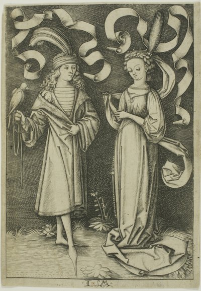 Il Falconiere e la Signora da Israhel van Meckenem the younger