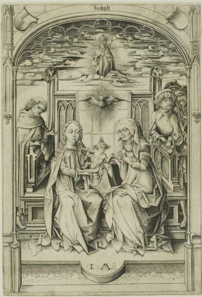 La Sacra Famiglia da Israhel van Meckenem the younger