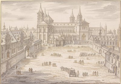 La cattedrale di Spira e il Palazzo Vescovile. 1621 da Israël Silvestre