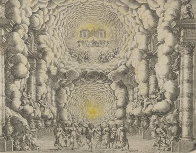 Progetto per un set teatrale creato da Giacomo Torelli da Fano per il balletto 