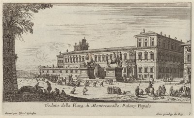 Veduta della Piazza di Montecavallo da Israël Silvestre