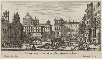 Vista di una Parte di Piazza Navona a Roma da Israël Silvestre