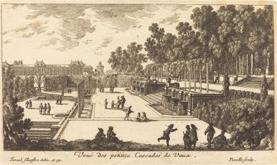 Veduta delle piccole cascate di Vaux da Israël Silvestre