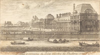 Veduta e prospettiva del Palazzo e dei Giardini delle Tuileries da Israël Silvestre